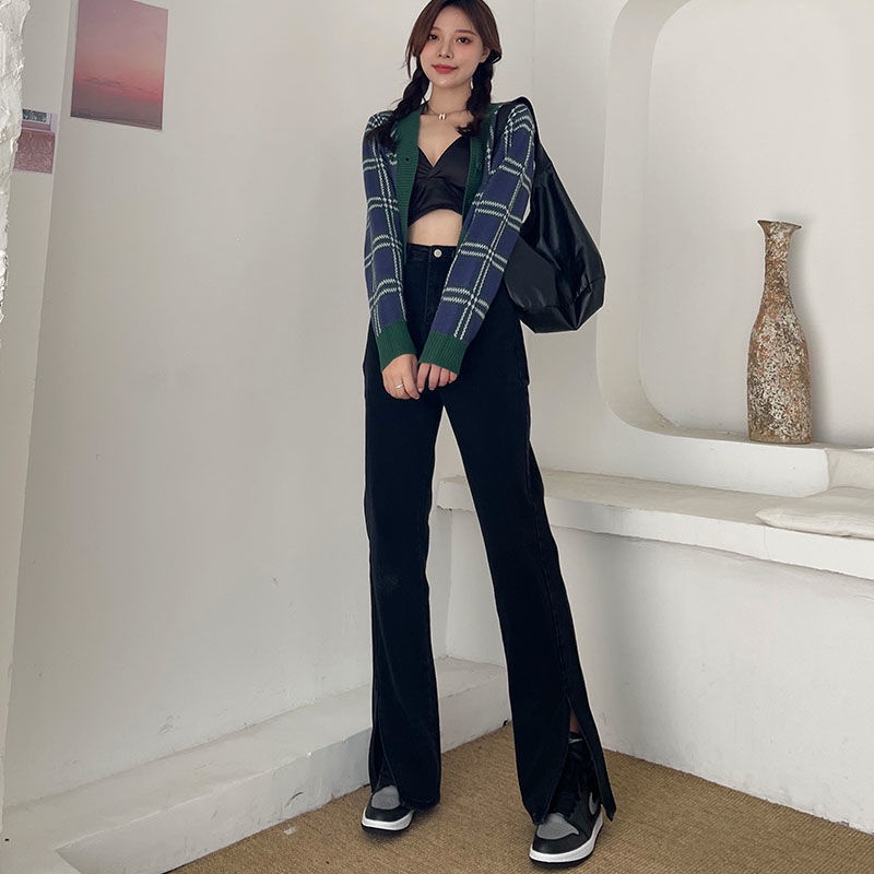 COZOK Quần Jean Dài Ống Rộng Thời Trang Cá Tính Cho Nữ