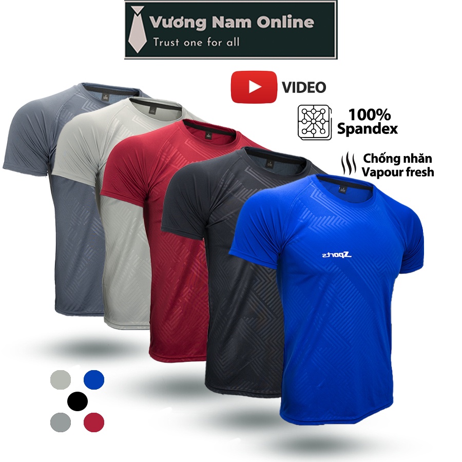 Áo thun nam thể thao mát lạnh ngắn tay thể thao cổ tròn trơn đẹp VN24C