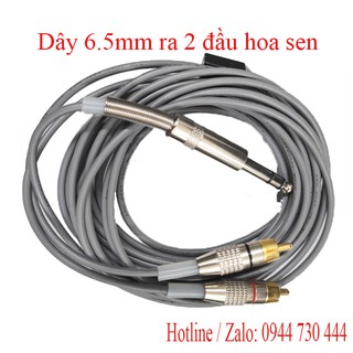 Dây loa 6.5mm ra 2 đầu AV