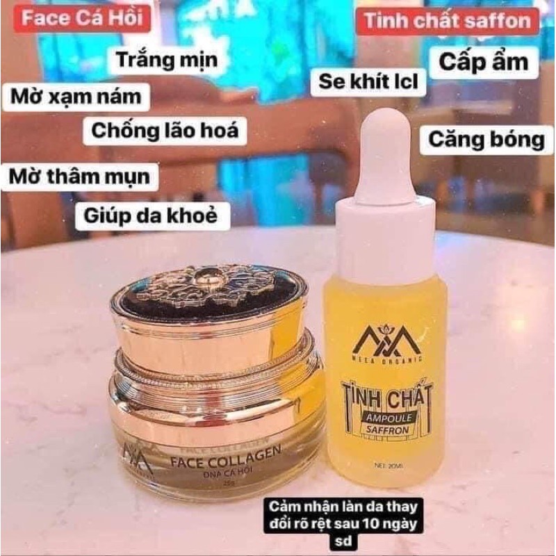 Combo face cá hồi + tinh chất Saffron