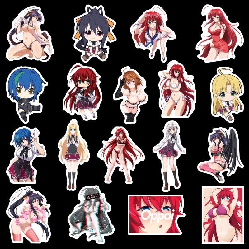 sticker dán anime DXD 30-60 cái ép lụa khác nhau