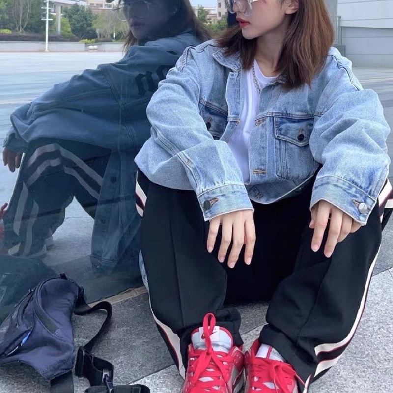 - ẢNH THẬT ÁO KHOÁC BÒ JEAN DENIM HOẠ TIẾT CHỮ CLIMAX DIVISION UNISEX CÁ TÍNH