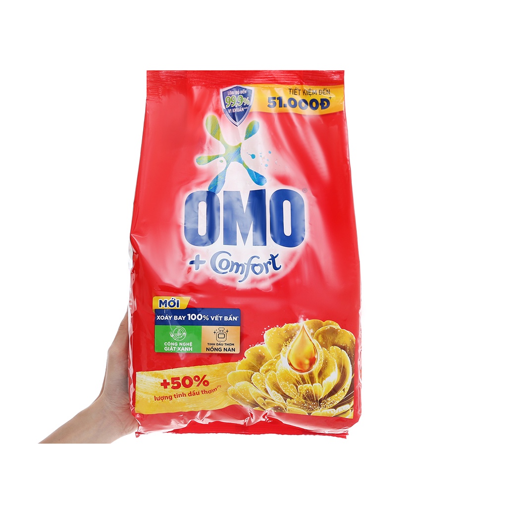 Bột Giặt Omo túi 4kg/4,5kg Công Nghệ Xanh
