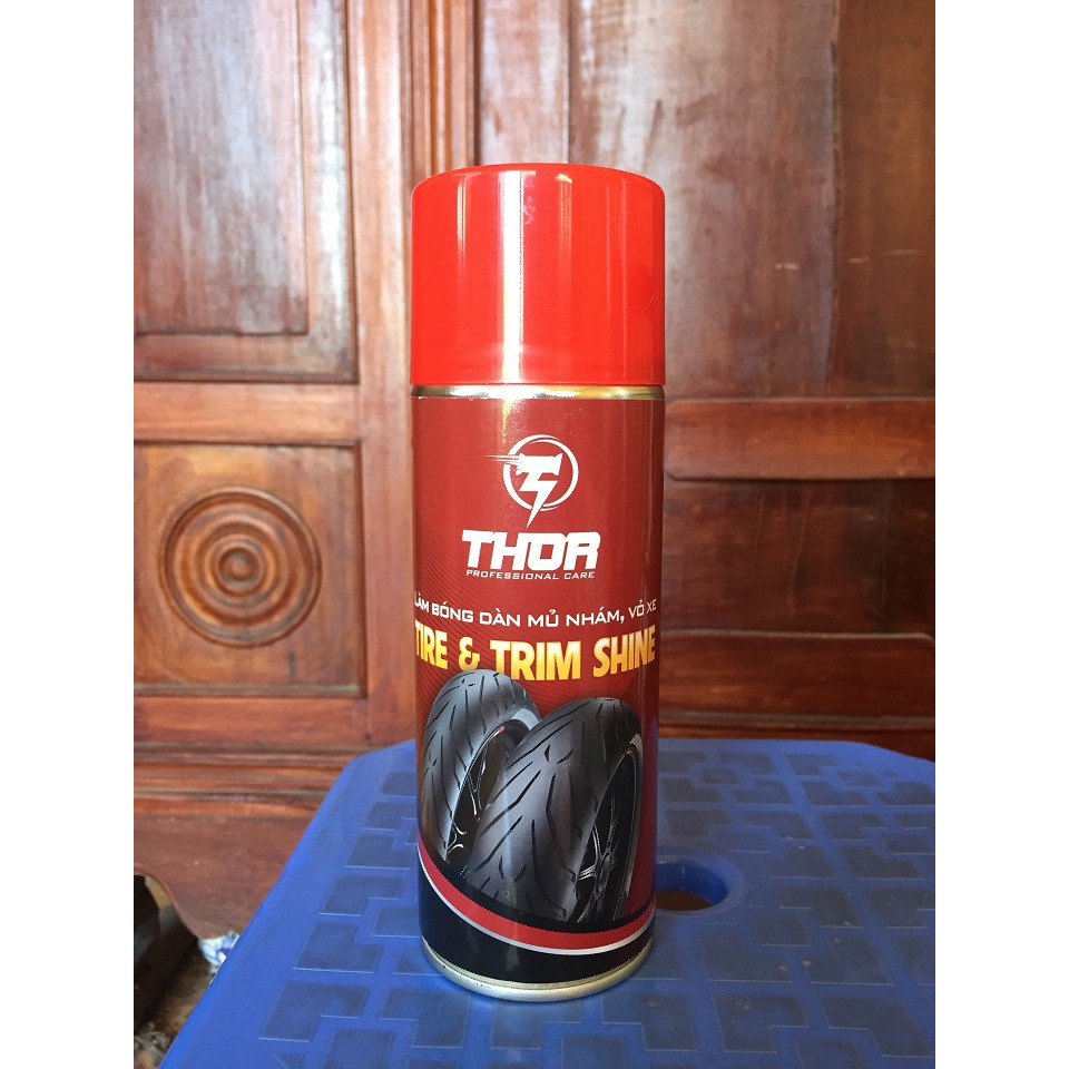 Phục hồi, dưỡng dàn nhựa nhám, vỏ xe THOR tire trim shine 400ml Việt Nam