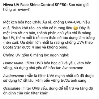 Kem Chống Nắng Nivea Shine Control 50ml