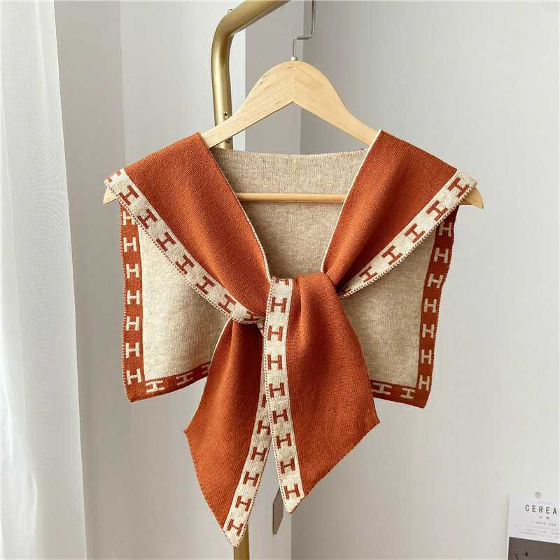 Khăn Choàng Dệt Kim Thắt Nút Phong Cách Retro Hàn Quốc Phù Hợp Cho Mùa Thu Đông