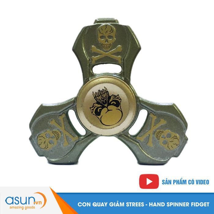 Con Quay Giảm Stress Đầu Lâu Hand Spinner Cỗ - Fidget Spinner Hot 2017