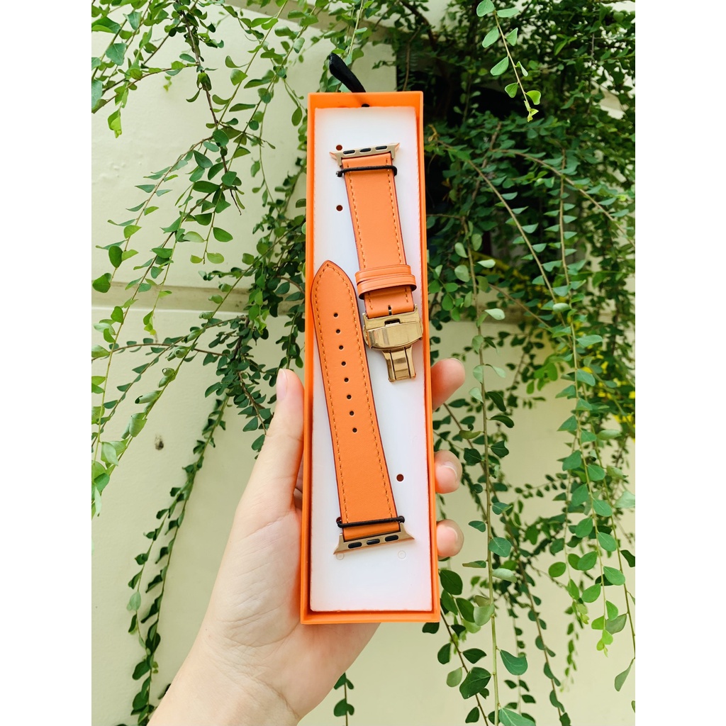 Dây da xịn khóa bướm đủ màu cực xinh dành cho Apple Watch
