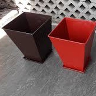 Chậu Nhựa Vuông Sóng Nhiều Màu Trồng Cây, Hoa Kiểng