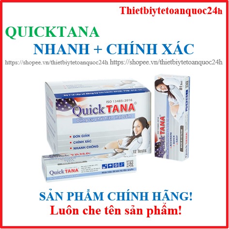 [Chính hãng] hộp 12 Que thử thai QUICKTANA- Biết kết quả nhanh- chính xác