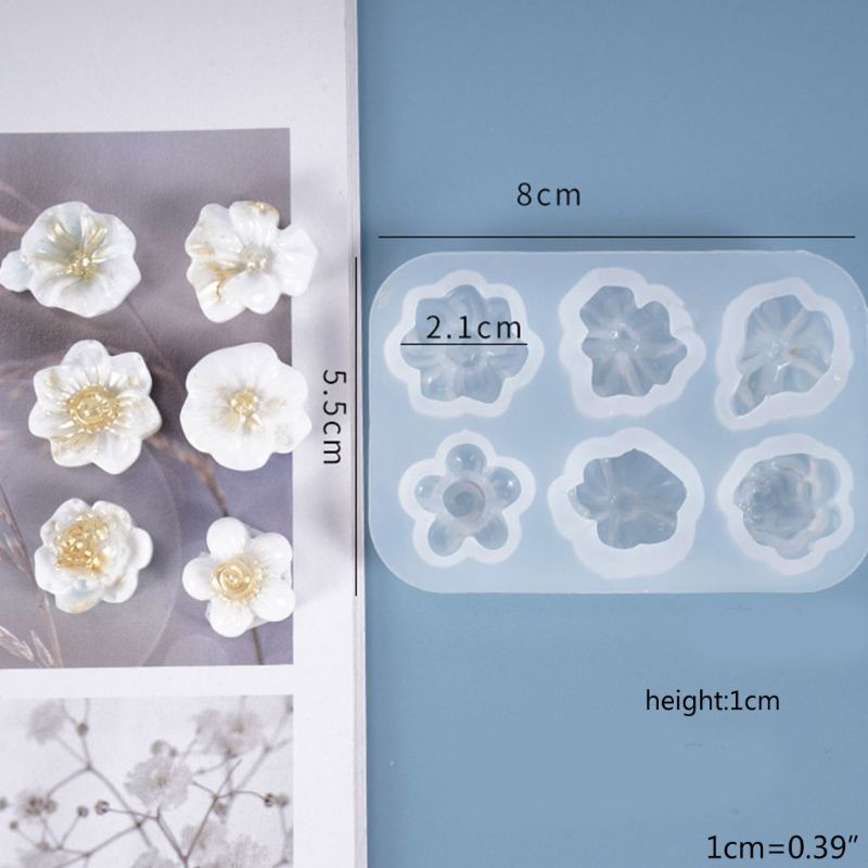 Khuôn Silicone Hình Hoa Nhỏ Làm Trang Sức Thủ Công DIY