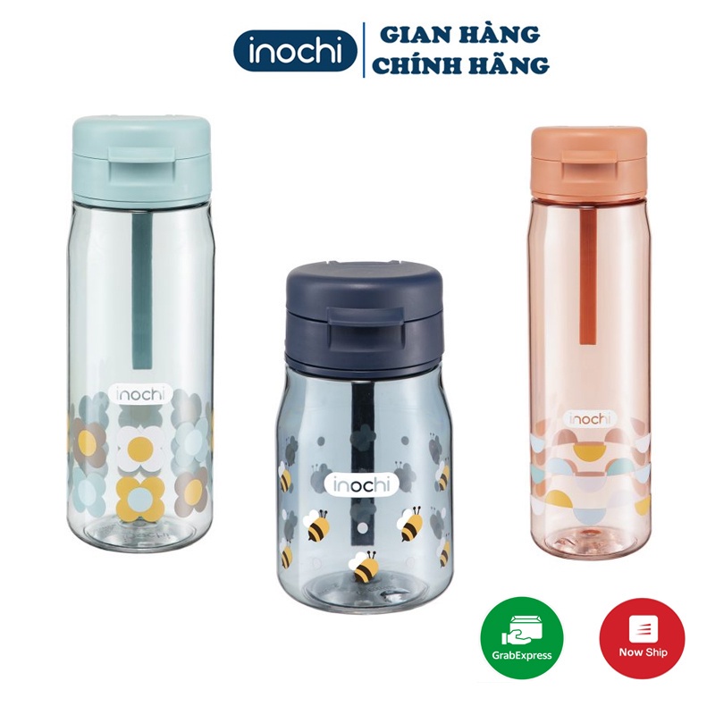 Bình nước nhựa Tritan 350/500/700ml cao cấp INOCHI nguyên sinh kháng khuẩn Ag+ dễ cầm nắm và tiện dụng