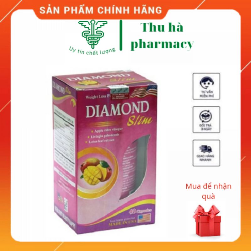 Hỗ Trợ giảm cân Mỹ DIAMOND SLIM - Giúp giảm cân cấp tốc, giảm béo - Hiệu quả ngay hộp đầu