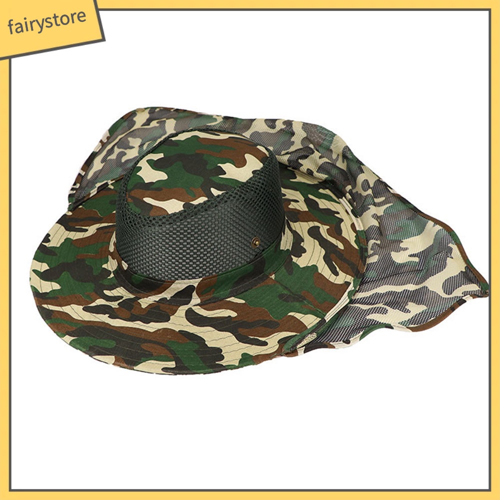 Mũ Rộng Vành Kèm Mặt Nạ Chống Nắng Tiện Dụng Khi Đi Câu Cá