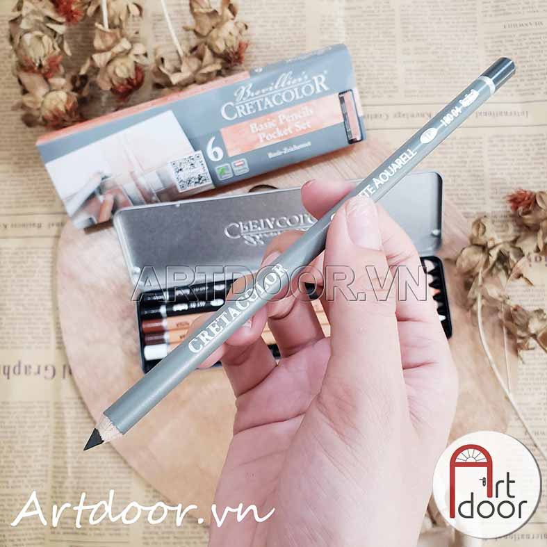 [ARTDOOR] Bộ bút chì Than Dầu CRETACOLOR Oil 6 cây (40007)