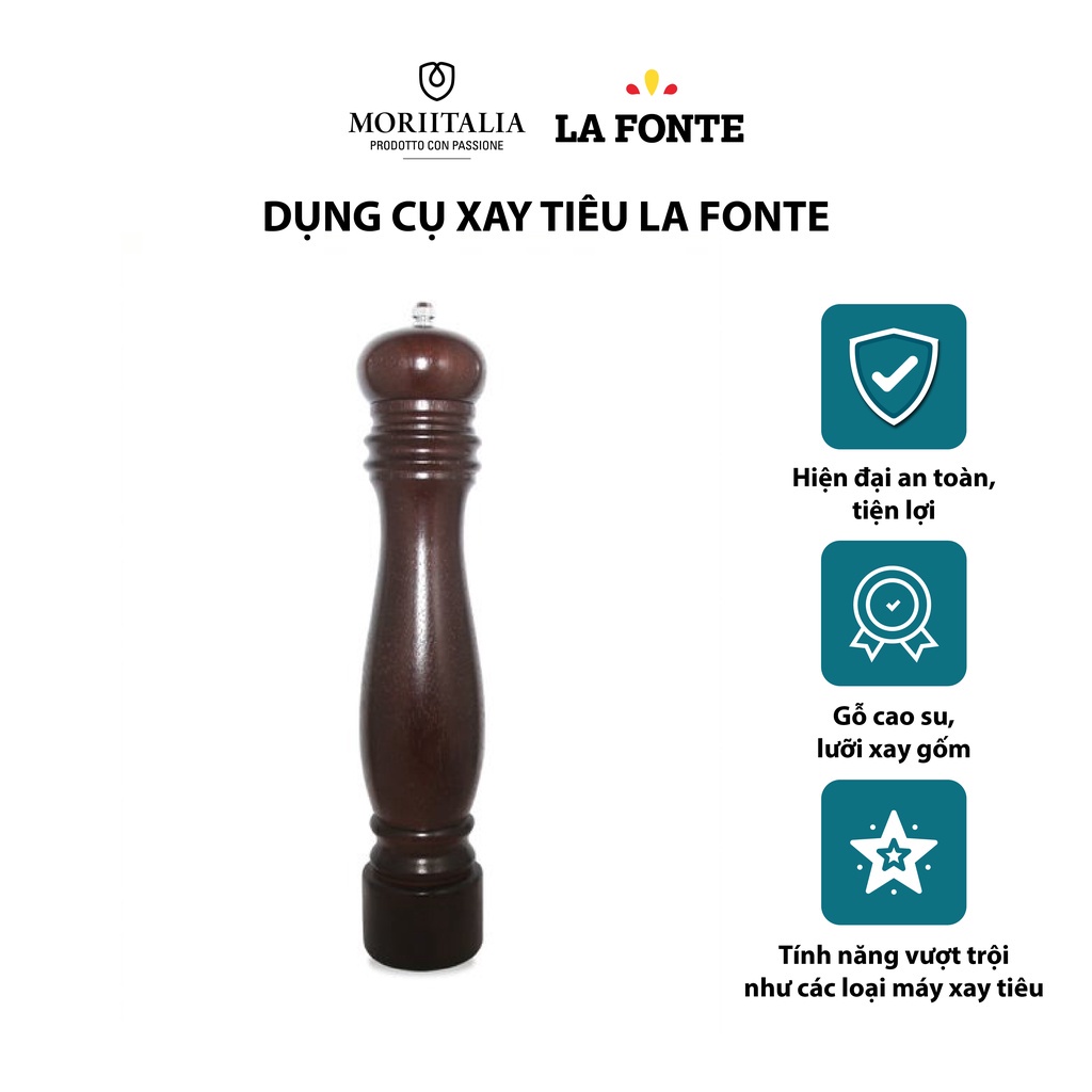 Dụng cụ xay tiêu La Fonte dễ dàng cầm tay, tiện dụng Moriitalia 006941