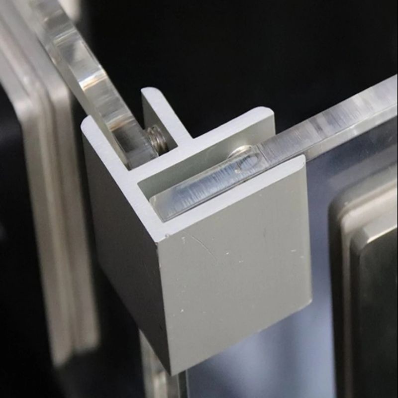 Bass Nhôm Bắt Kính - Kính 90⁰ Không Khoan Lỗ.