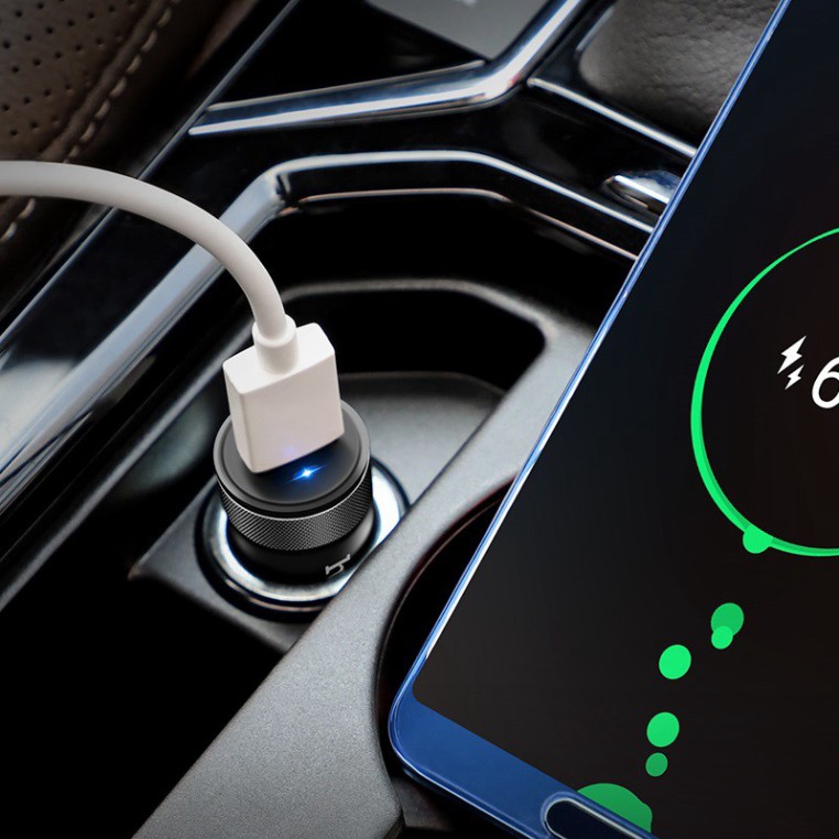 [Hàng chính hãng] Tẩu sạc xe hơi ô tô HOCO Z32 USB sạc nhanh QC 3.0 Dành cho điện thoại iPhone iP Xiaomi Huawei Samsung