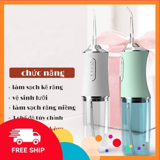 Máy Tăm Nước Cầm Tay Oral Irrigator Thế Hệ Mới 2021 - Dòng Máy Tăm Nước Nha Sĩ Khuyên Dùng  - Tặng 4 Đầu Chuyên Dụng