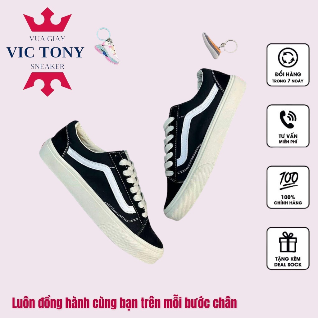 GIÀY 𝐕𝐀𝐍𝐒 VAULT OLD SKOOL MÀU ĐEN ⚡Full box bill⚡ Giày thể thao nam nữ 2021