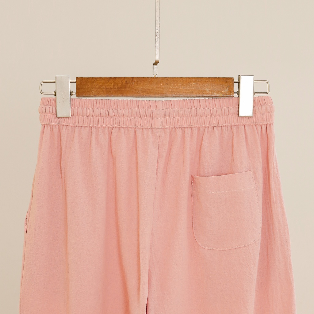 Quần pijama ống suông nữ mặc nhà MOMOJAMA chất đũi linen cao cấp M2898 | BigBuy360 - bigbuy360.vn