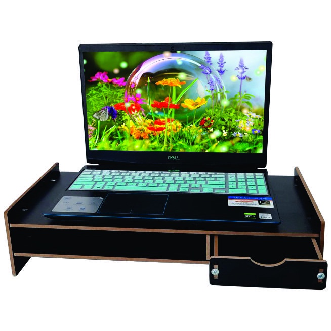 Kệ gỗ để màn hình máy tính KMT11/ Nâng màn hình lên đến 11.5cm/ giảm đau cổ/ giúp bàn làm việc gọn gàng