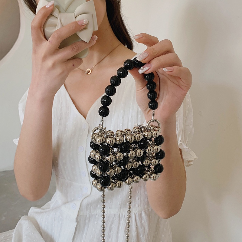 Túi xách đựng son môi IELGY trang trí hạt rỗng thời trang cho nữ