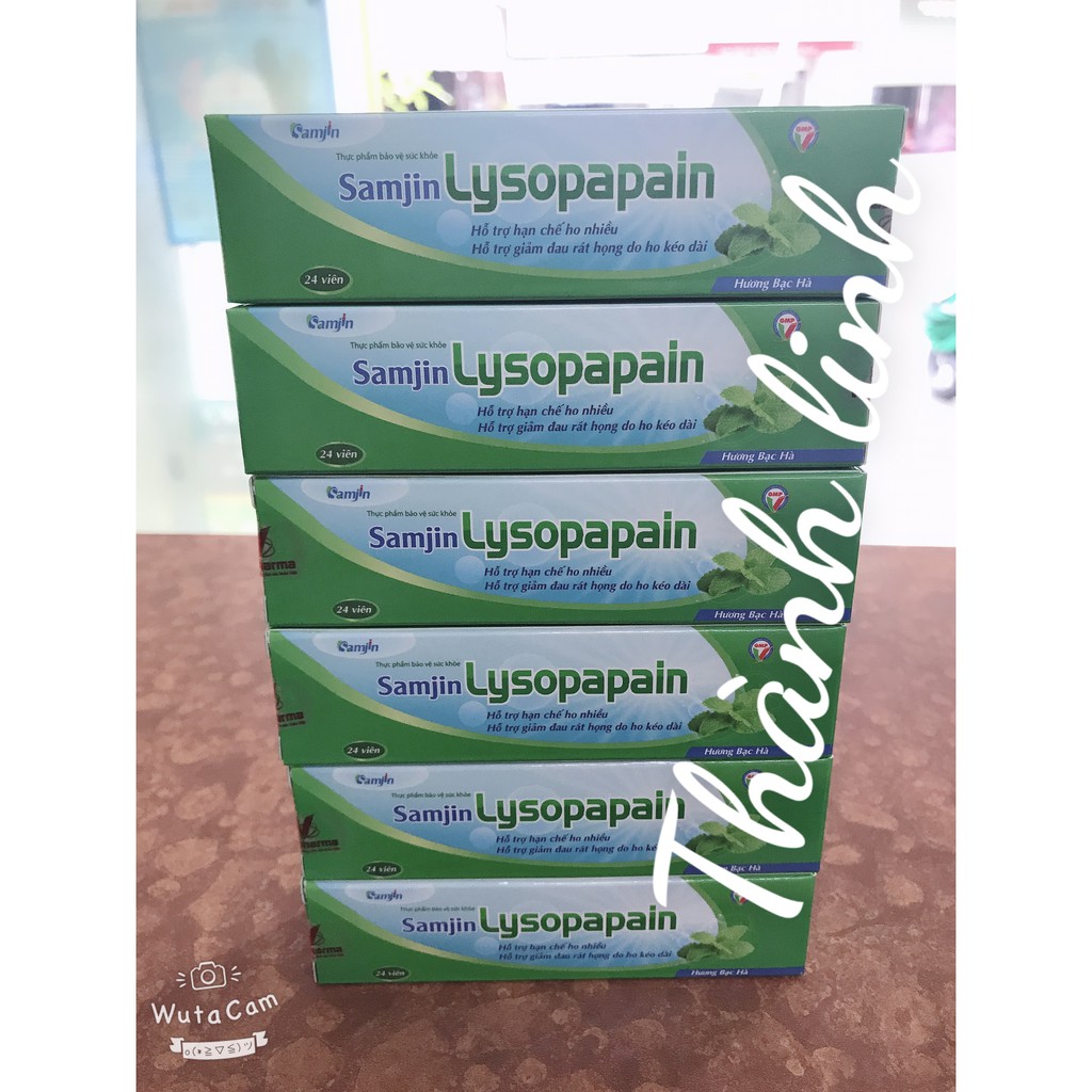 KẸO NGẬM HO, ĐAU RÁT HỌNG LYSOPAPAIN TUBE 24 VIÊN