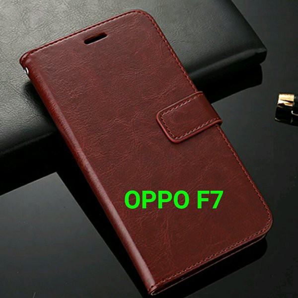 Bao Da Điện Thoại Nắp Lật Kèm Ví Cho Oppo F7 Oppof7 Vỏ