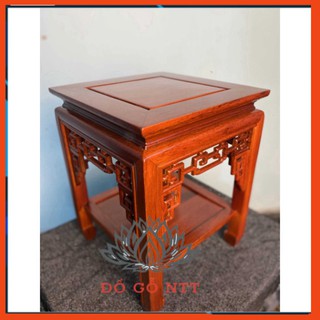 Đôn vuông gỗ Hương - Đế kê đồ trang trí - Đế kê chậu cảnh, đèn phòng
