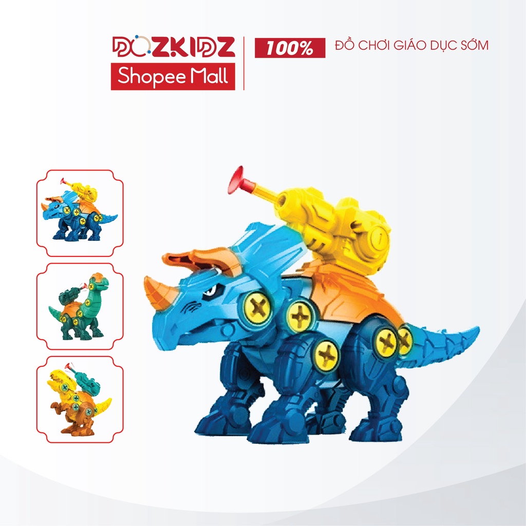 Đồ chơi lắp ráp các loại khủng long siêu thú đại chiến (Dài 20 cm) - DOZKIDZ