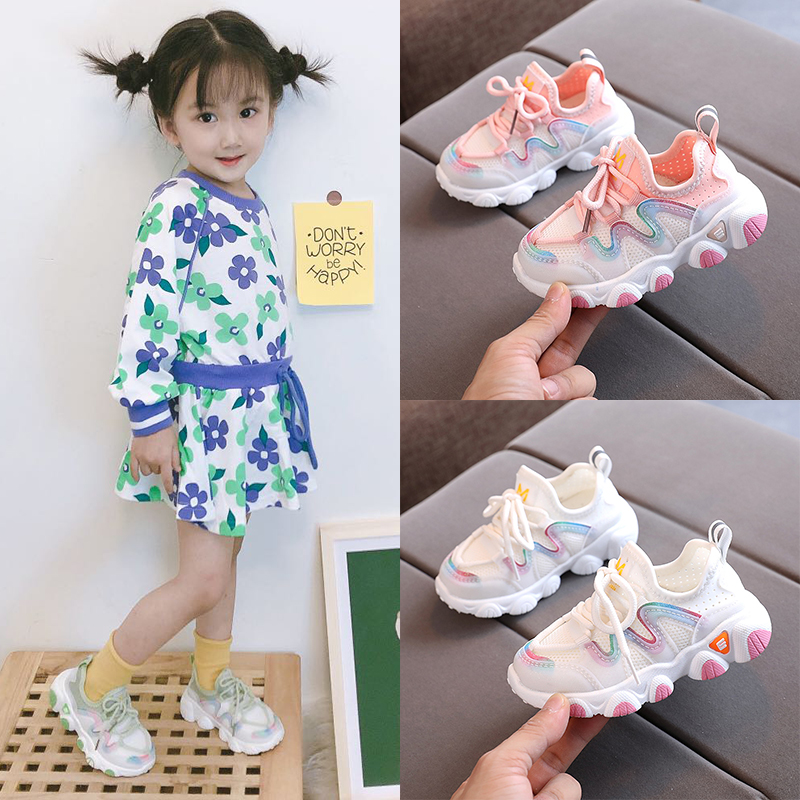 Giày thể thao đế mềm chống trượt phong cách Hàn Quốc cho bé