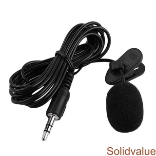 External 3 5mm Clip-on Voice Tube Lapel Lavalier Microphone Mic for PC Laptop