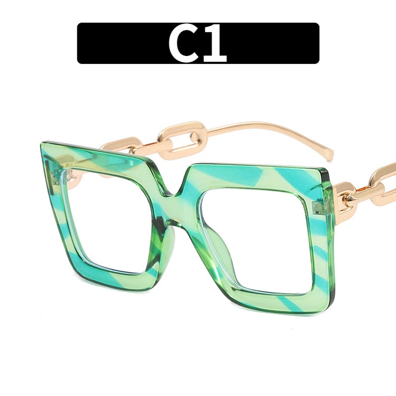 Mắt Kính Gọng Vuông Chống Ánh Sáng Xanh In Họa Tiết Da Báo Thời Trang Phương Tây Cho Nam Và Nữ