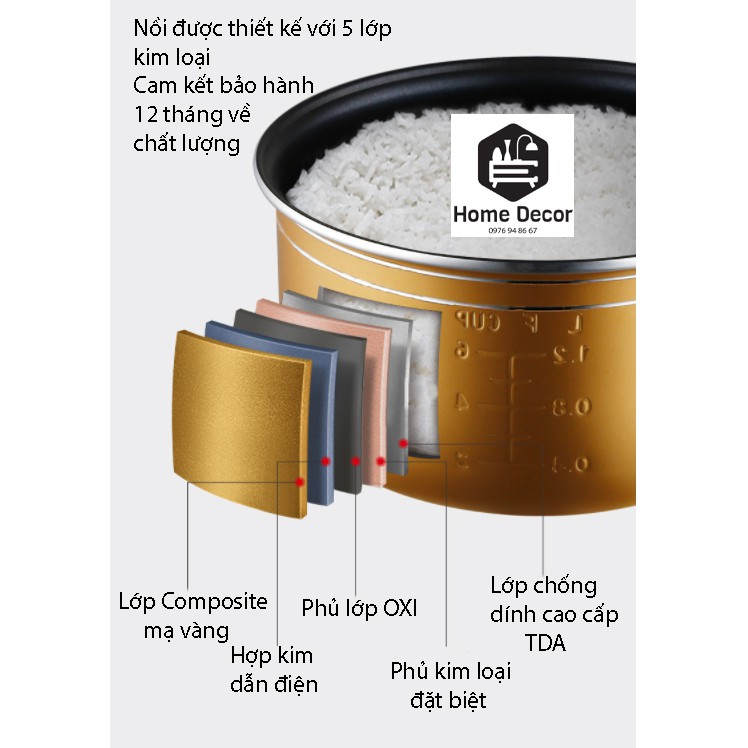 Nồi cơm điện thông minh cảm ứng IMD CHÍNH HÃNG 8 chế độ nấu khác nhau là sự khác biệt với cái nồi trên thị trường! | BigBuy360 - bigbuy360.vn