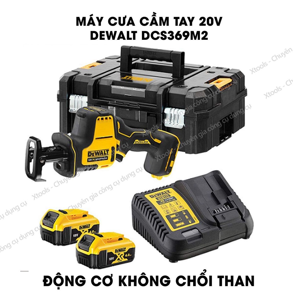 Máy cưa kiếm cầm tay 20V DeWALT máy cưa đa năng motor không chổi than kèm 2 lưỡi cưa bảo hành chính hãng 3 năm