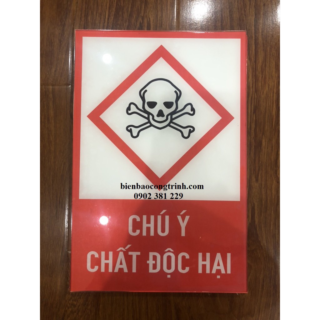 Biển cảnh báo mica dán decal trong nhà máy 20 x 30cm - nhiều mẫu lựa chọn