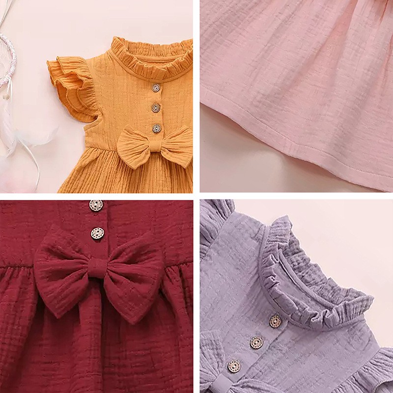 Váy Trẻ Em Pricess, Chất Vải Đũi Cao Cấp, Mềm Nhẹ, Đẹp Không Tưởng - Azymbo - VPRI