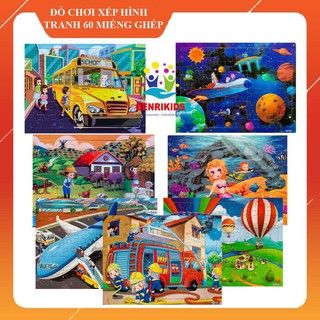 Tranh Ghép Hình 60 Miếng Cho Bé Rèn Luyện Tính Kiên Nhẫn Và Ghi Nhớ Tốt,Nhiều Chủ Đề Hàng Việt Nam