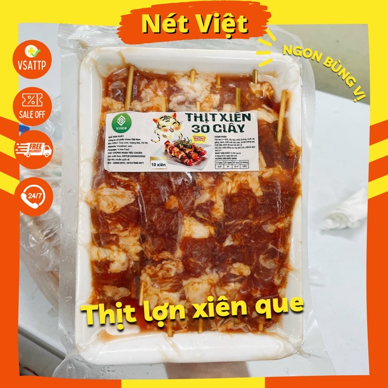 Thịt xiên 30 giây của Nicefood 10 xiên.
