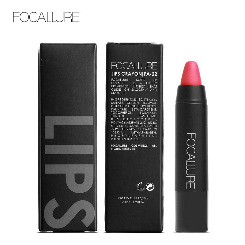 Matte Lip Glaze Son lì FOCALLURE màu bền lâu gồm 12 màu tùy chọn