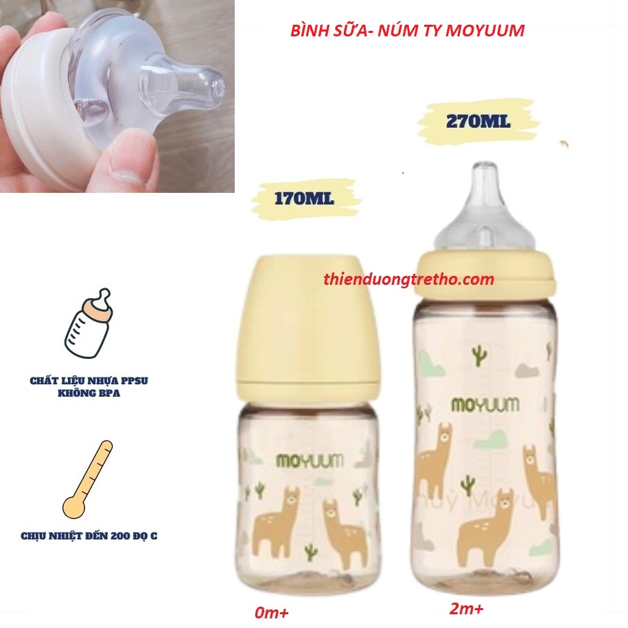 Bình sữa Moyuum nội địa Hàn 170ml, 270ml