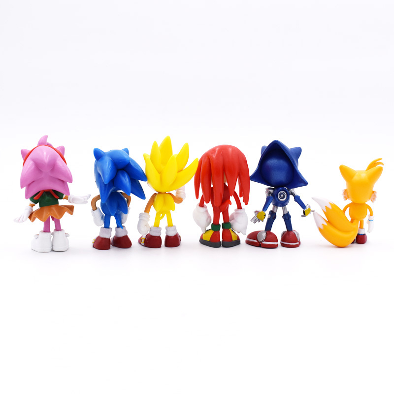 Set 6 Mô Hình Nhân Vật Sonic Trang Trí 7cm