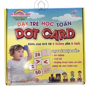 Bộ thẻ flashcard dạy trẻ học toán dot card theo phương pháp glenn doman từ 3 tháng đến 6 tuổi