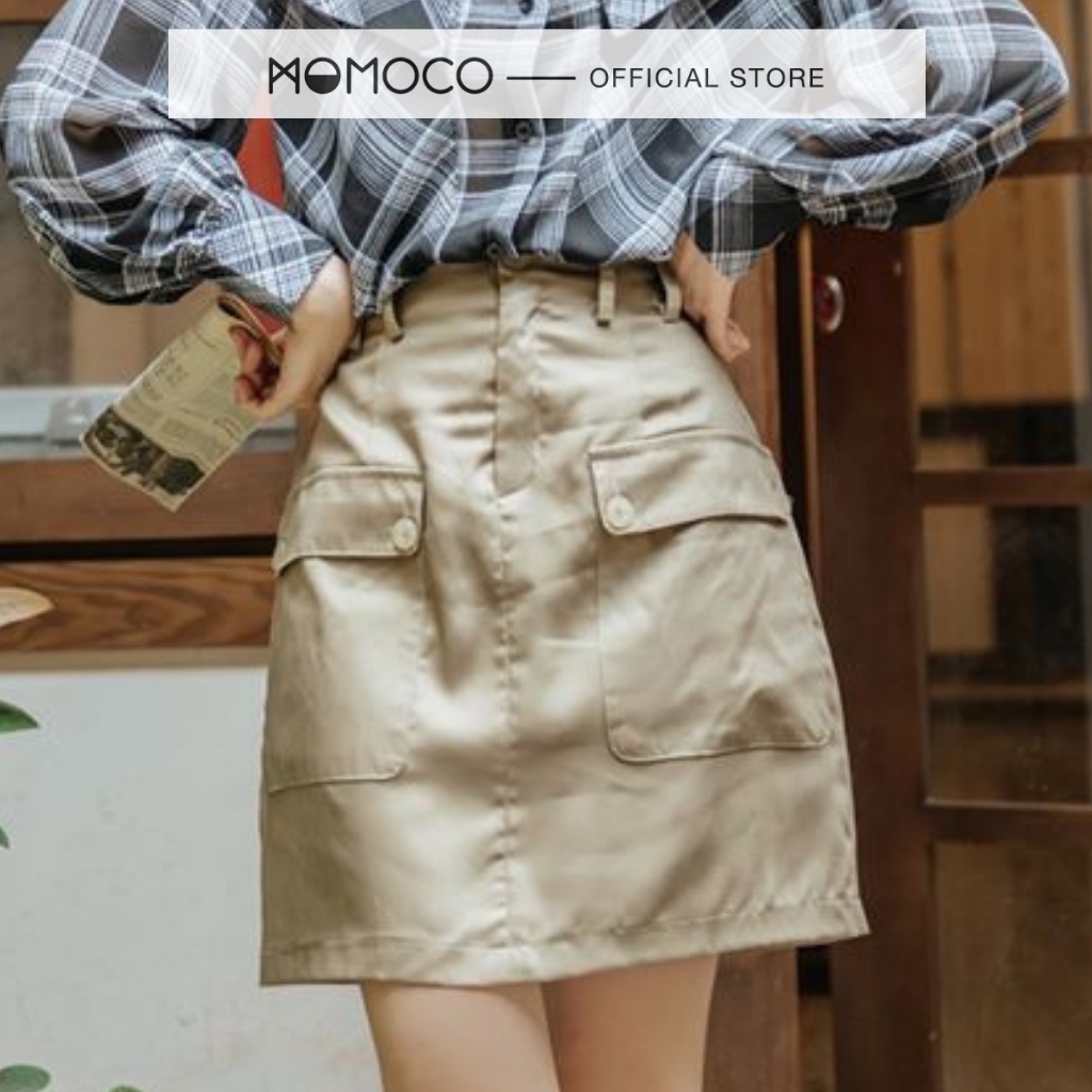 Chân Váy Nữ MOMOCO Túi Ốp Khóa Moi M2576