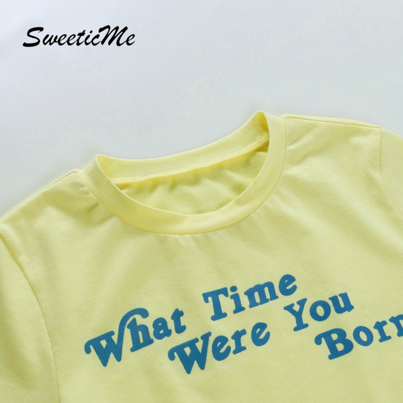 Áo Thun Sweeticme Tay Ngắn In Chữ Gợi Cảm 2021 | BigBuy360 - bigbuy360.vn