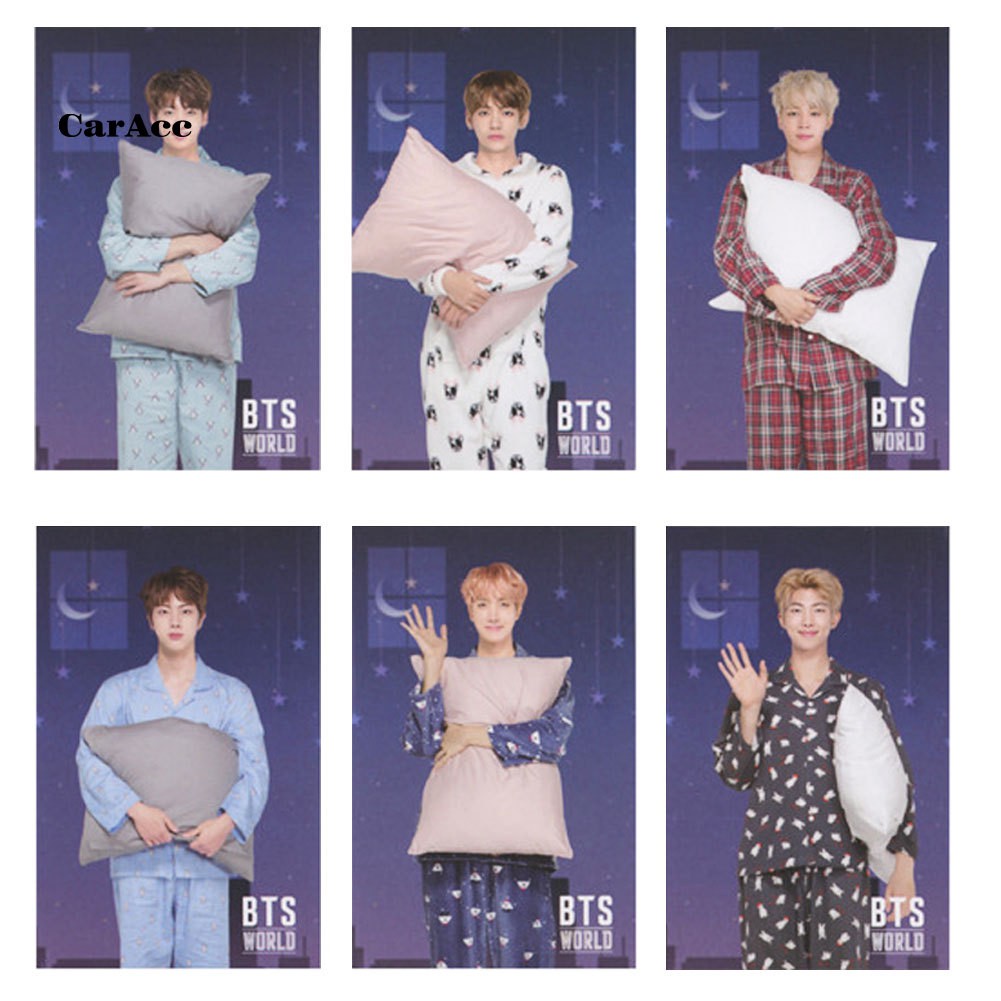 Bộ ảnh thẻ 7 tấm thành viên BTS trong bộ đồ ngủ Jungkook Suga Jimin