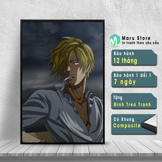 Tranh One Piece - Sanji - Chất Liệu Canvas - Tranh Treo Tường Anime