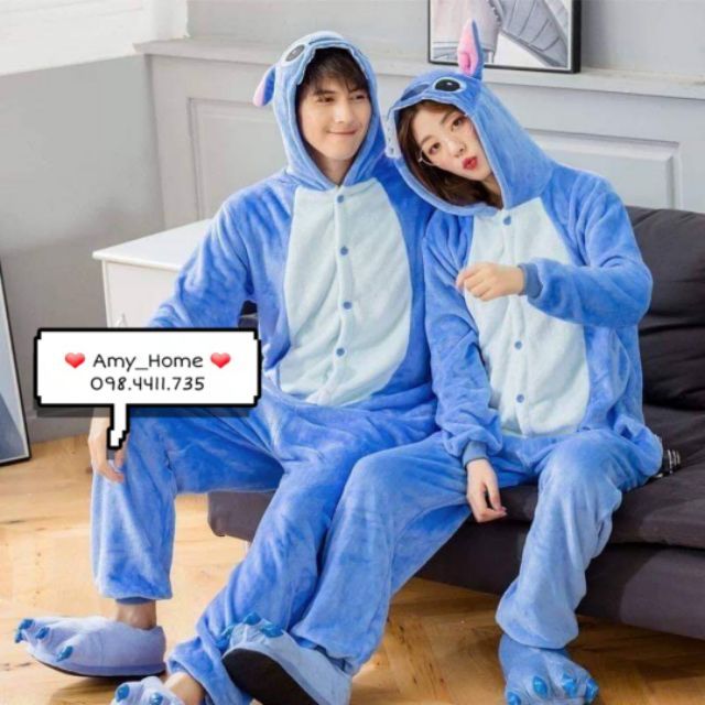 BỘ ĐỒ THÚ STITCH XANH - STITCH HỒNG