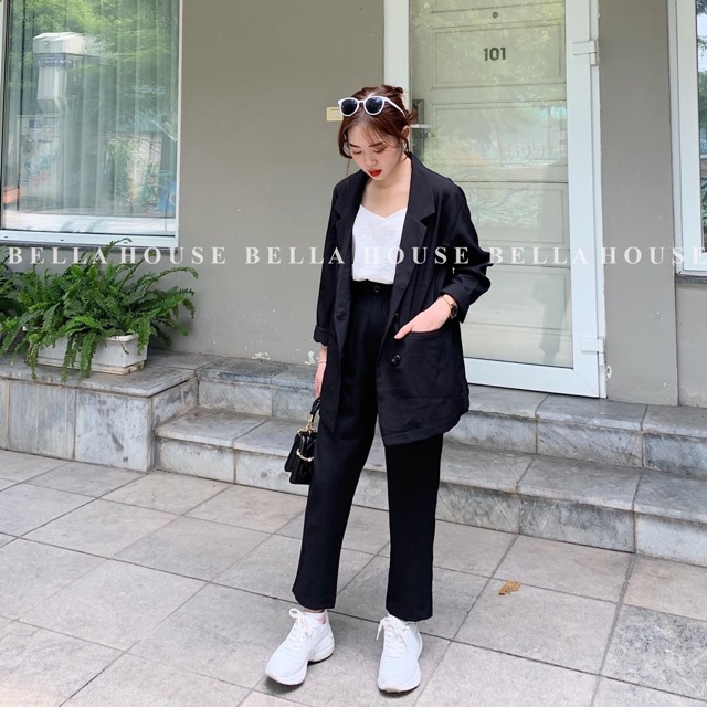 Áo blazer và quần baggy